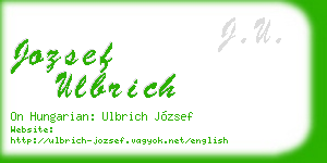 jozsef ulbrich business card