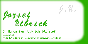 jozsef ulbrich business card